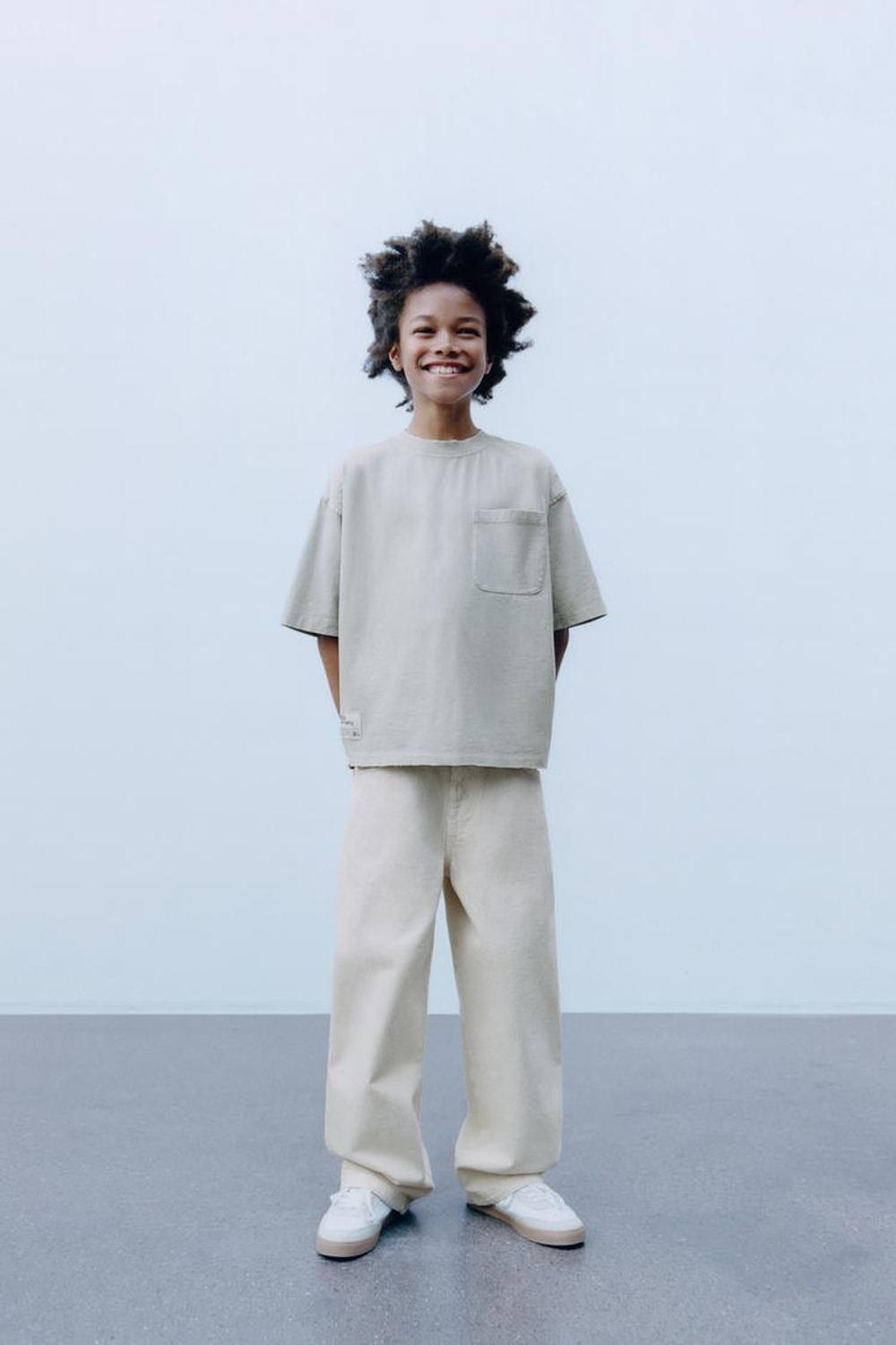 ZARA ДЖИНСЫ RELAXED BAGGY, ЭКРЮ