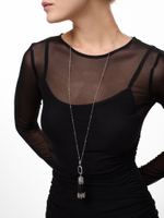 Сотуар "Queen" из черного агата и шпинели Silver