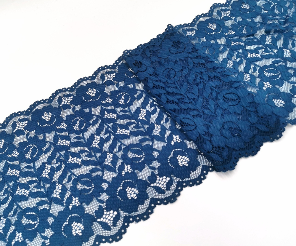 Эластичное кружево, 21,5 см, океанская глубина , (Арт: EK-2157), м