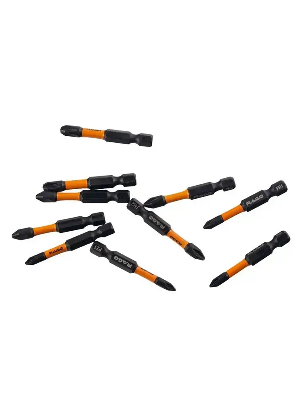 Набор бит торсионных IMPACT S2 PH PZ x 50 мм 10 шт 5 наконечников RAGE by VIRA