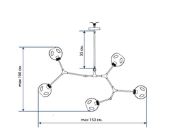 Люстра Branching Bubbles 5