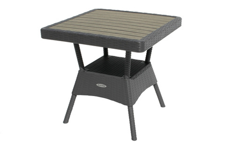 Стол пластиковый Элластик-Пласт Ola Dom 76x76см квадратный (антрацит)