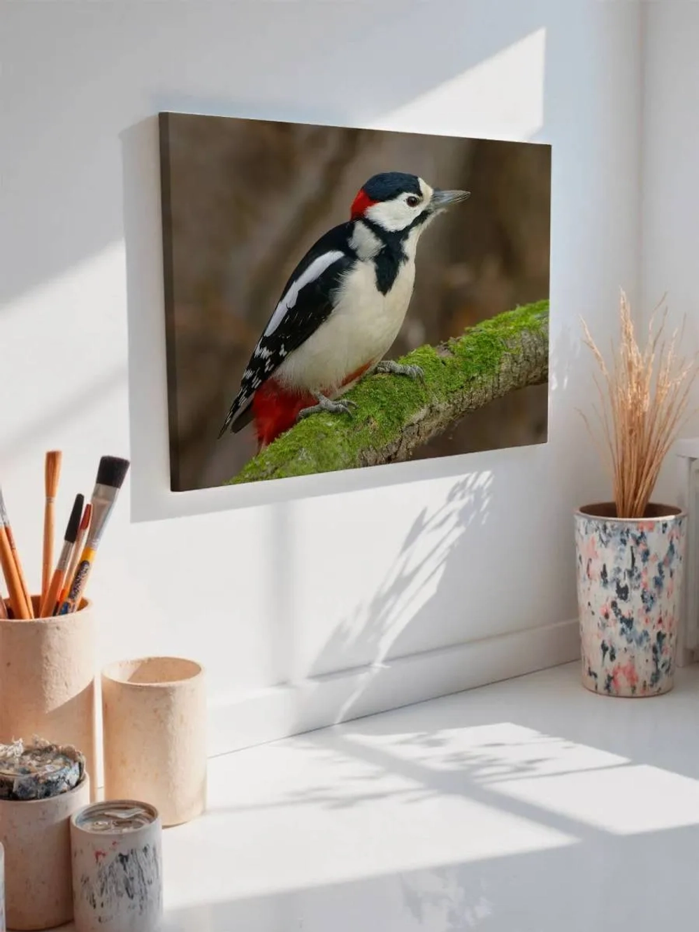 Картина на стену 40 X 50 Пестрый дятел