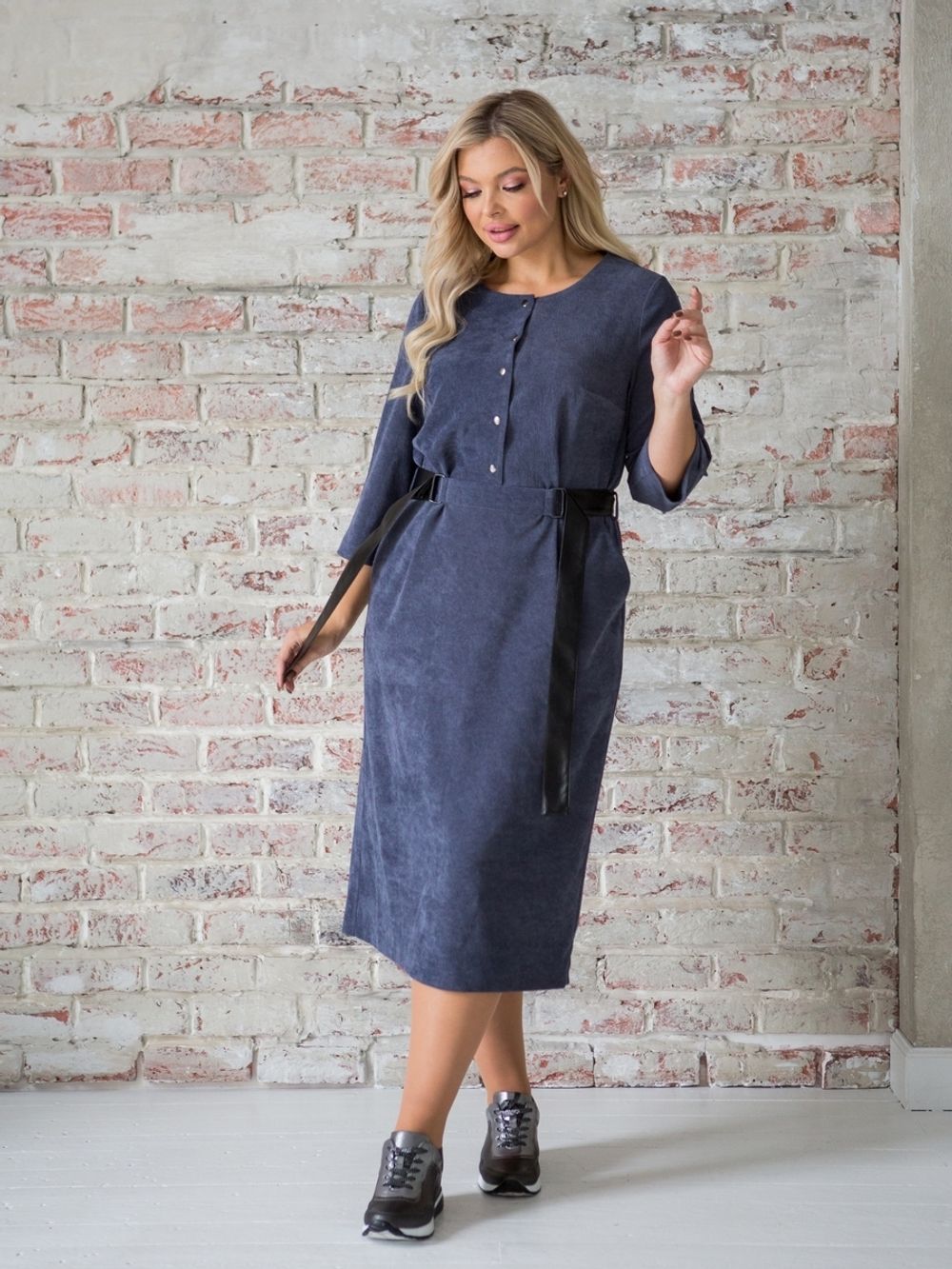 Платье 1375 темно-серый Novita (Акция)