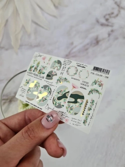 Lucky Rose Слайдеры наклейки для ногтей Foil 128