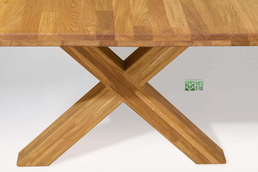 Стол обеденный Делмар-2 из массива дуба, лофт