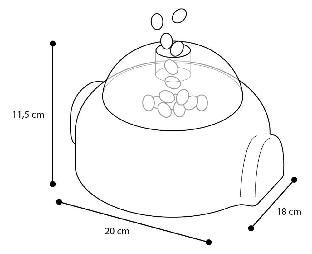 Развивающая игрушка для собак POPUP, 20 см Д х 18 см Ш х 11 см В, белый, Flamingo