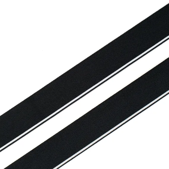 Резинка широкая, черная/полоса 30 мм, Германия