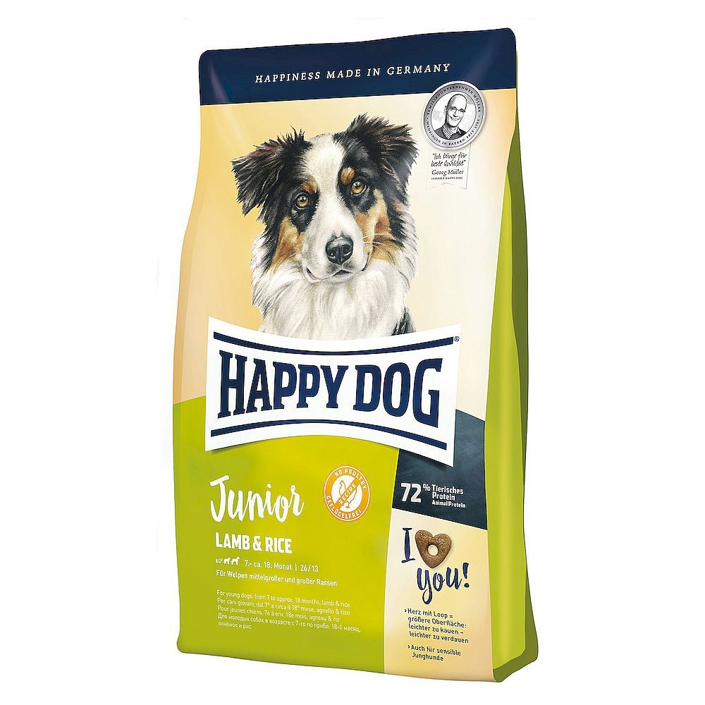Сухой корм Happy Dog Supreme - Young Junior Lamm & Reis для средних и крупных юниоров с 7 до 18 мес, Пакет 1 кг Сухой корм Happy Dog Supreme - Young Junior Lamm & Reis для средних и крупных юниоров с 7 до 18 мес, Пакет 1 кг
