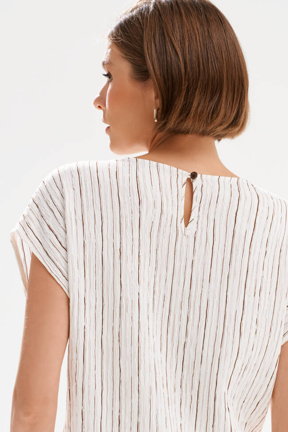 23549 Блузка женская (жемчужный полоска)