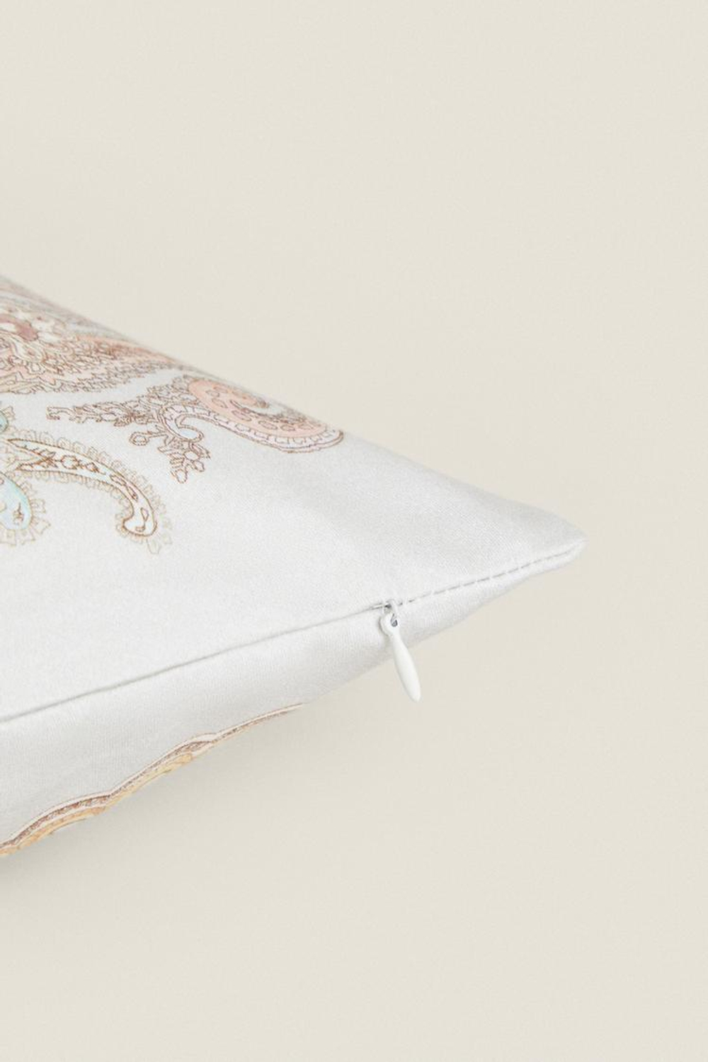 ZARA HOME ХЛОПКОВЫЙ ЧЕХОЛ ДЛЯ ДЕКОРАТИВНОЙ ПОДУШКИ С УЗОРОМ, СИНИЙ/ЗЕЛЕНЫЙ