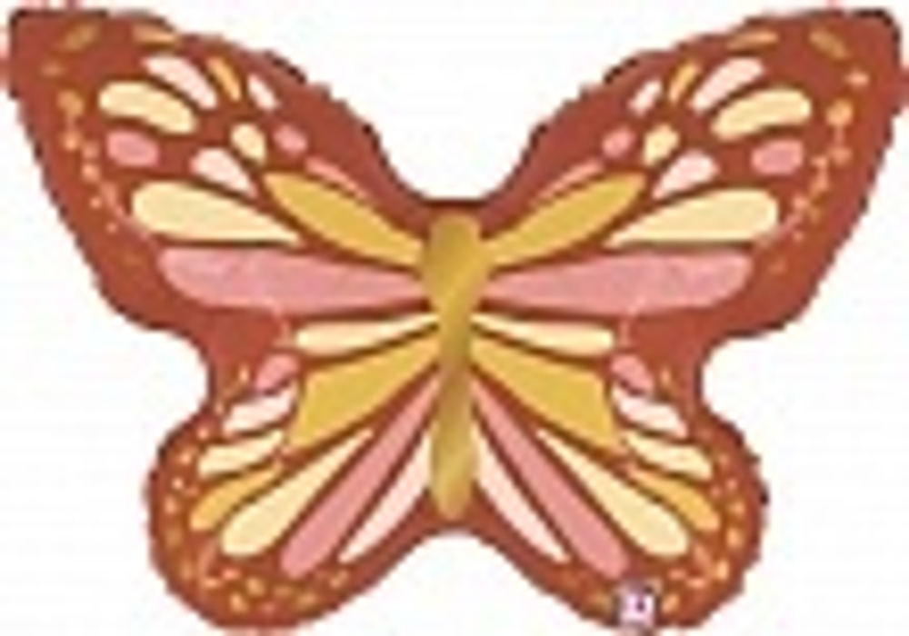 Шар (29""/74 см) Фигура, Бабочка Бохо, 1 шт. А092 В022