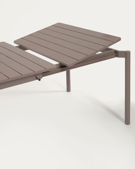 Раздвижной алюминиевый садовый стол Zaltana с коричневой матовой отделкой 140 (200) x 90 см La Forma Испания 