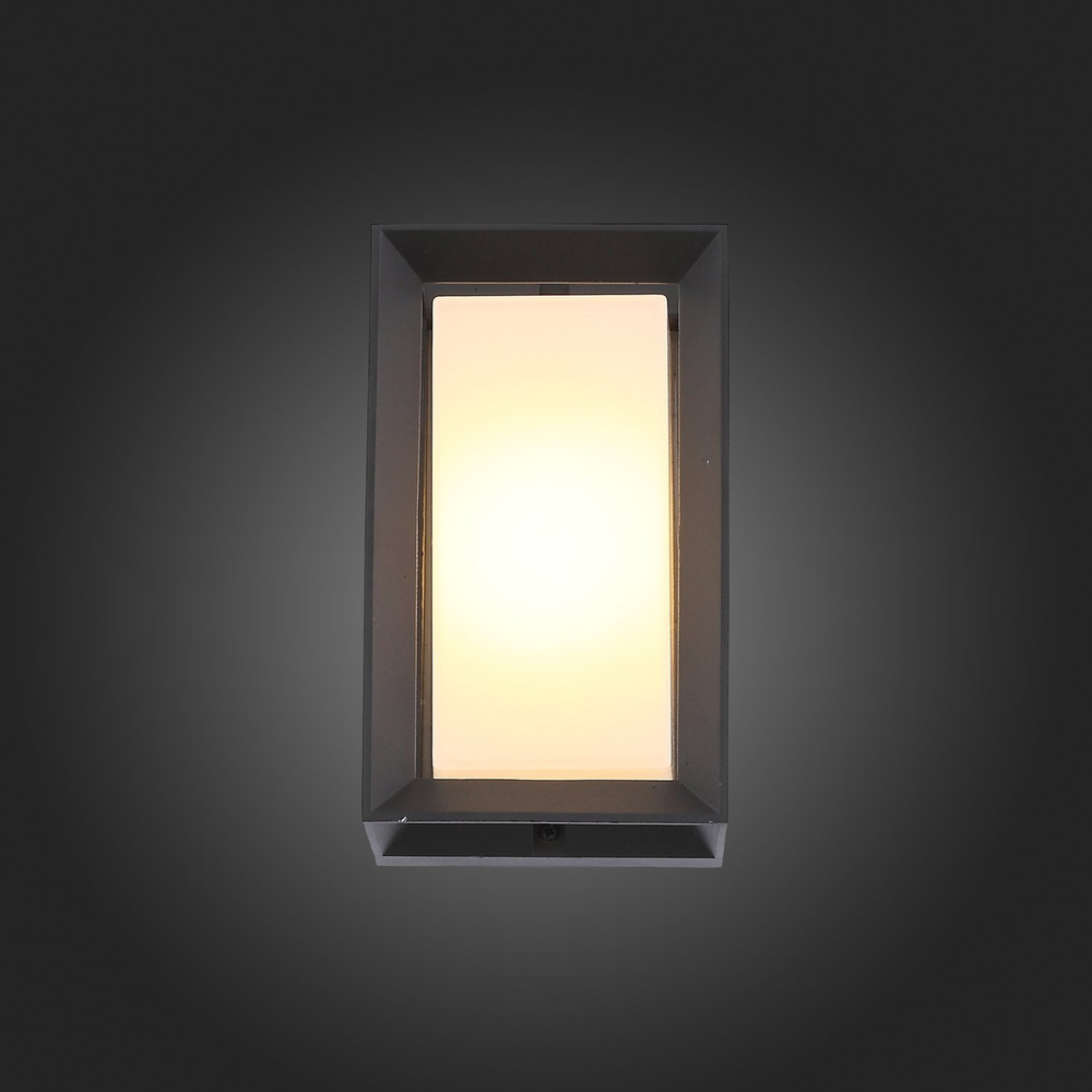 SL077.411.01 Светильник уличный настенный ST-Luce Черный/Белый LED 1*6W 3000K CUBISTA