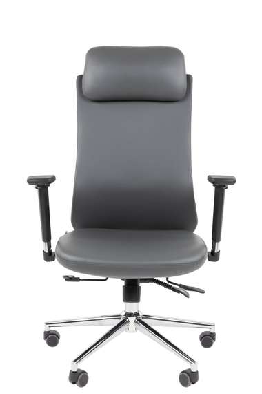 Офисное кресло Chairman 500LUX Россия экокожа cерый