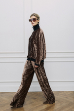 Брюки бархат Трюфель