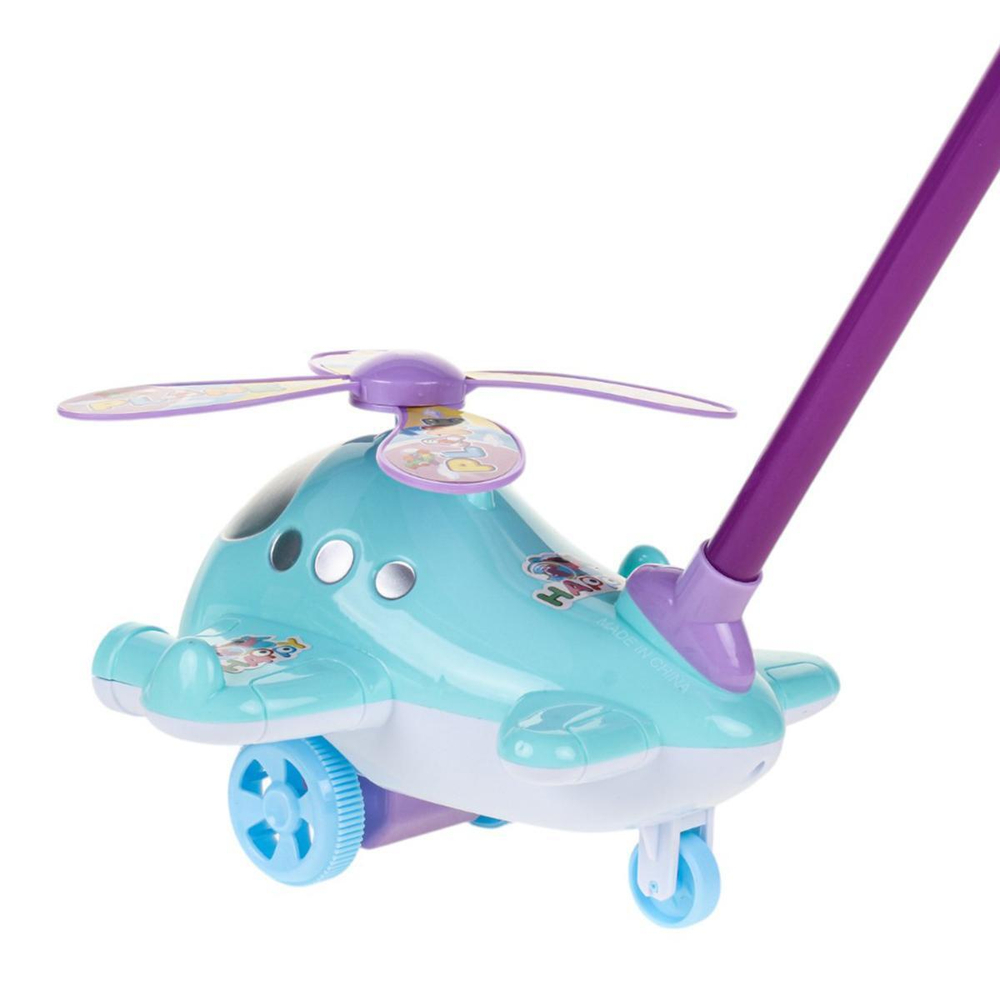 Каталка на палке Вертолет 58см, пакет 340