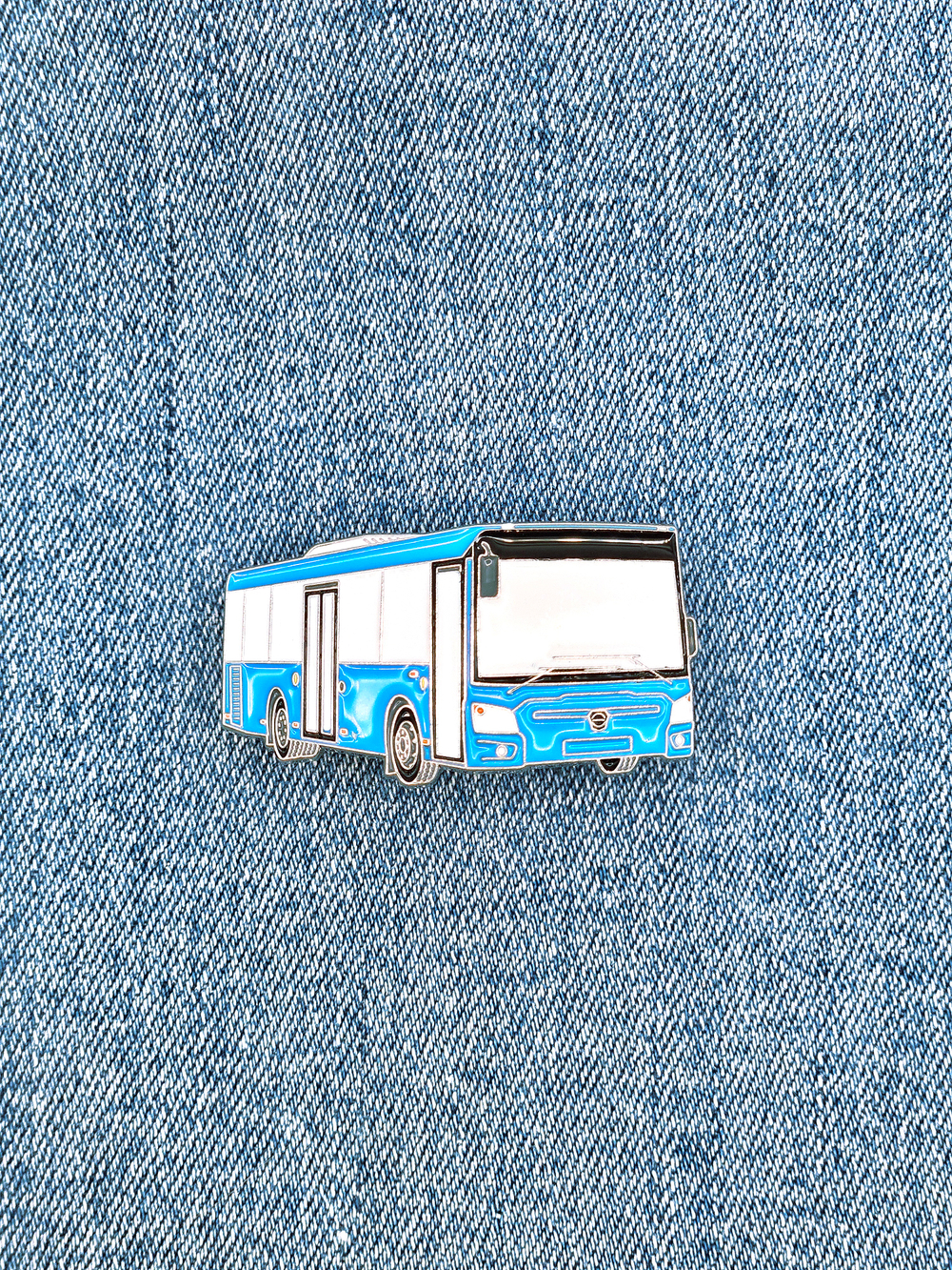 Значок автобус ЛиАЗ-4292.60 голубой