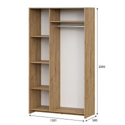 Шкаф трехстворчатый для одежды Лофт