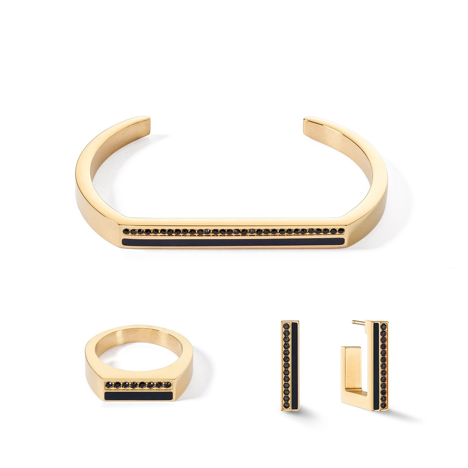 Браслет Coeur de Lion Black-Gold 0133/32-1316 16