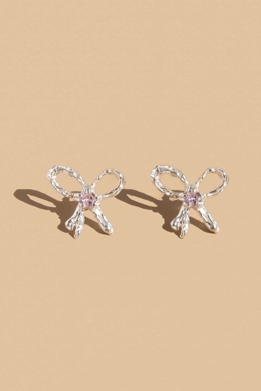 Серьги PINK RIBBON EARRINGS / Puntus