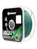 Шнур плетеный для рыбалки NISUS JIG CONNECT X4 PE Light Green 150m #0.4, 0.10mm 3.6кг/7.9LB (T-N-JC-X4-0.10-150-LG)