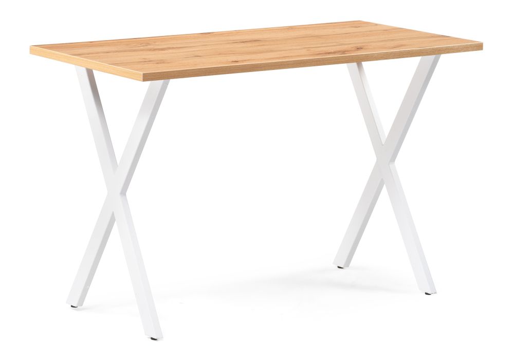 Стол Алеста Лофт 120х60х77 25 мм дуб вотан / белый матовый