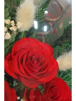 натуральные цветы в стекле, вакуум