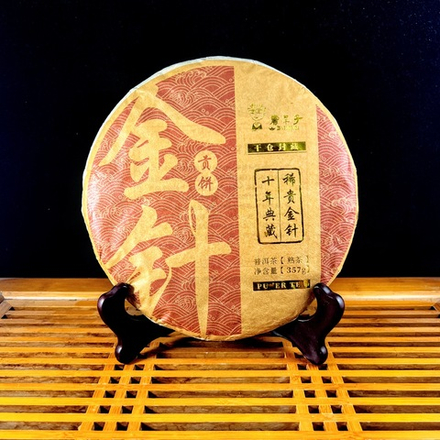 2024 Шудайцзы "Золотая почка Булонг " шу пуэр 375 г