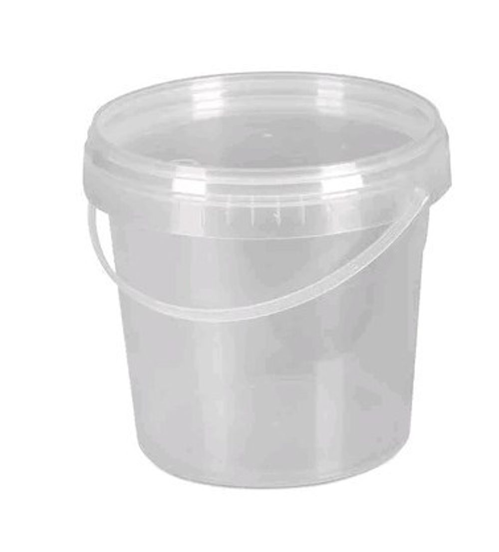 Ведро 5,8 л прозр. с крышкой d- 230 (35шт в кор)