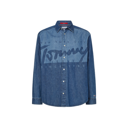 Tommy Hilfiger Logo Denim Shirt "Blue"