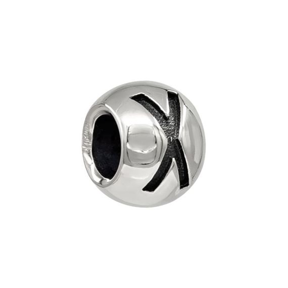 Шарм с руной Гебо - подвеска из серебра 925 пробы, скандинавский оберег, вид полубоком