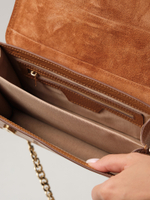 Сумка с пайетками Azaro 30753 коричневый лист