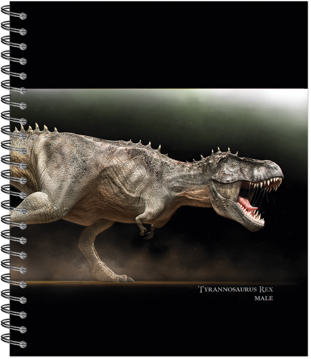 Тетрадь общая 48 листов на металлическом гребне "Динозавры"