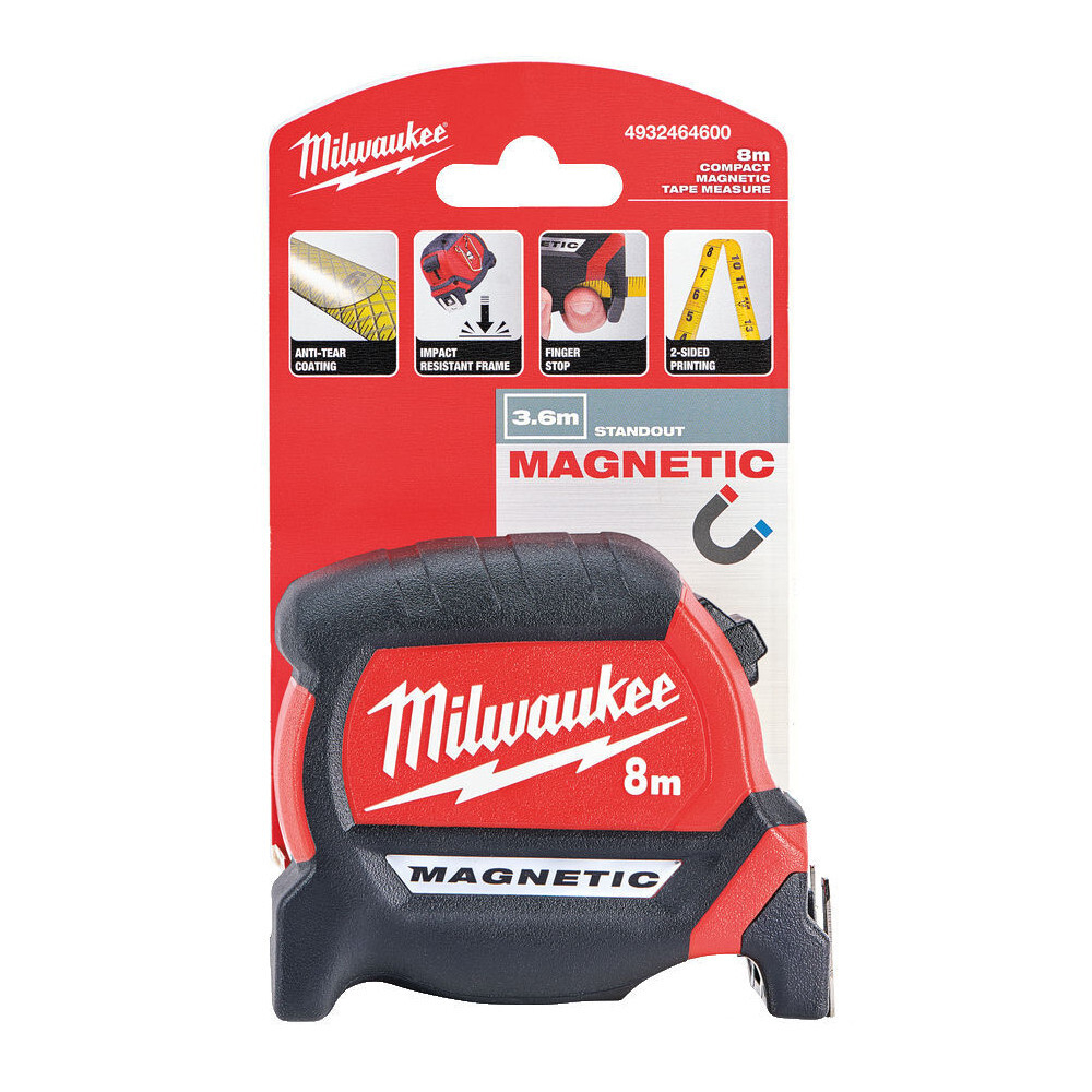 Рулетка Milwaukee PREMIUM магнитная MAGNETIC GEN III  8м*27мм