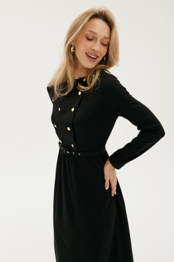 Платье длинное черное