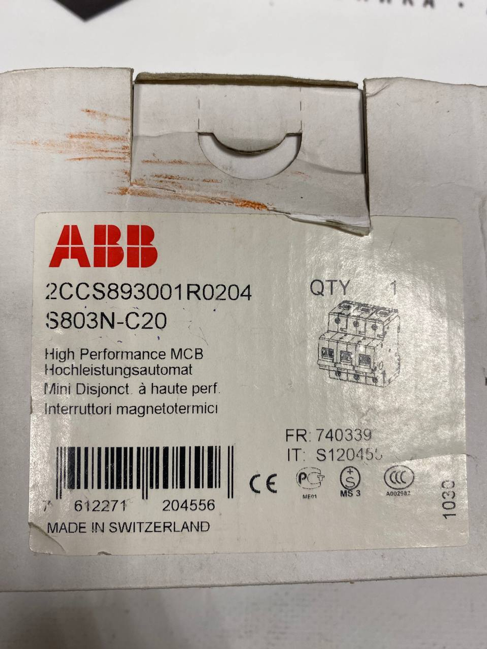 ABB 2CCS893001R0204 новое