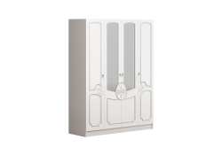 Каролина Шкаф 4-х ств (Белый глянец холодный, белый)