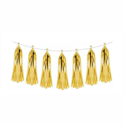 Гирлянда "Тассел" золото 10 шт