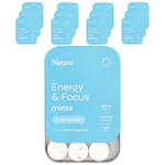 NeuroGum, мятные конфеты для энергии и концентрации, перечная мята, 12 пакетиков по 12 шт.