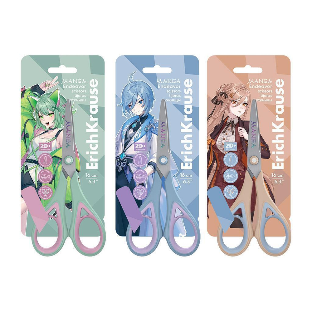 Ножницы 16 см, ассорти "Endeavor Manga" (ErichKrause)