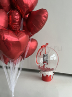 Набор шаров "Люблю тебя" с бабл-боксом