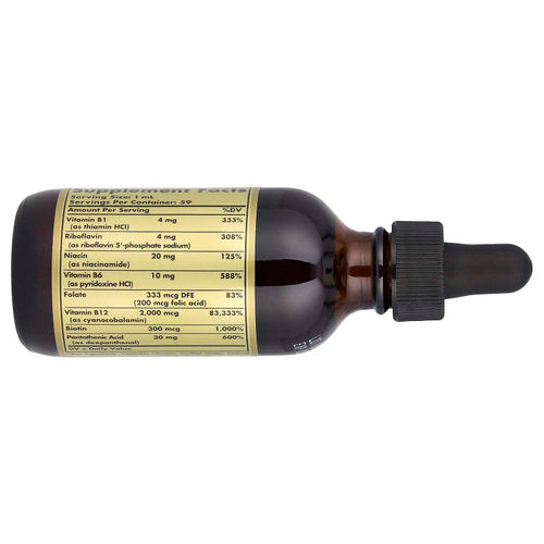 Solgar, Sublingual, подъязычный жидкий витамин B-12, 2000 мкг, 59 мл (2 жидк. унции)