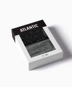 Мужские трусы боксеры Atlantic, набор из 2 шт., хлопок, черные + светлые хаки, 2MBX-084