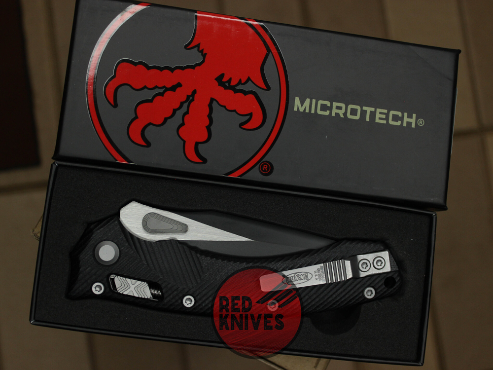 Нож Microtech Amphibian G10 Black - черная рукоять G10, клинок черный