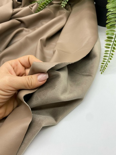 Кожа стрейч на меху какао