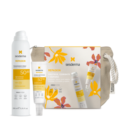 Набор REPASKIN SPF50 Сверхлегкое солнцезащитное средство для лица и Спрей солнцезащитный прозрачный для тела
