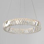 Подвесной светодиодный светильник Eurosvet Solis 101004 LED никель хрусталь Strotskis