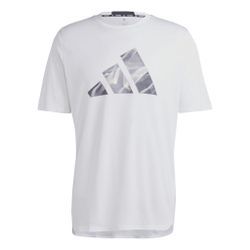 Мужское теннисное поло adidas Designed For Movement HIIT Training T-Shirt Men - White, Black