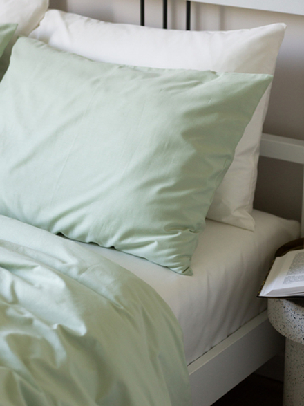 BLOOM Комплект постельного белья, сатин зеленый